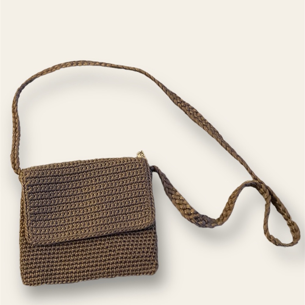 Knitted vintage shoulder bag